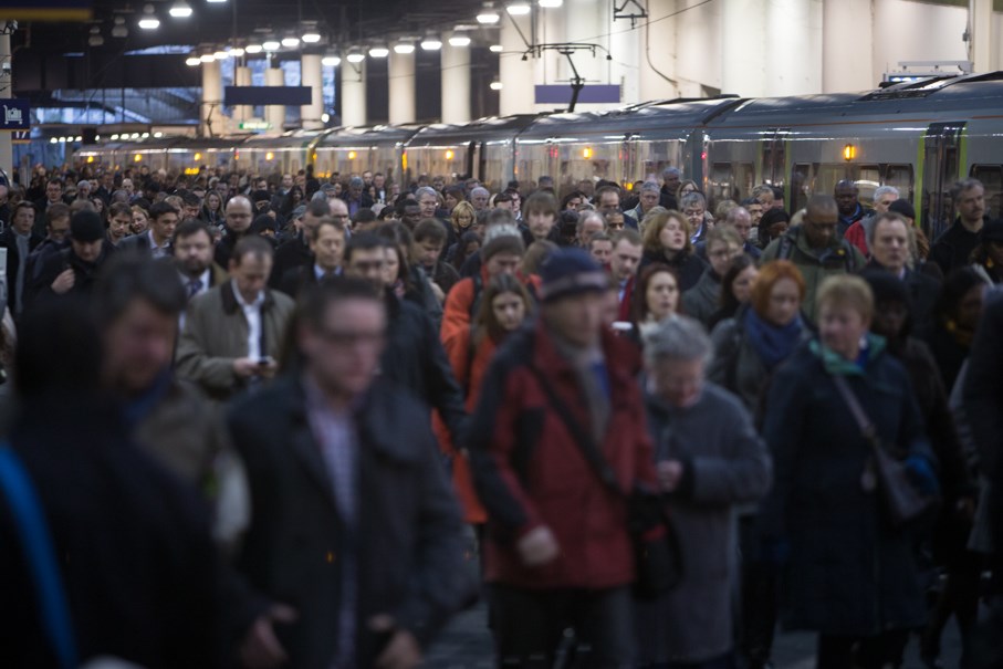 A growing railway: Passengers at Euston station