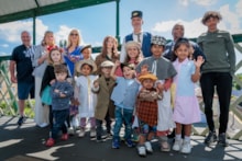 Peter Jenkinson with young visitors. Picture: Andy Jones/Southeastern