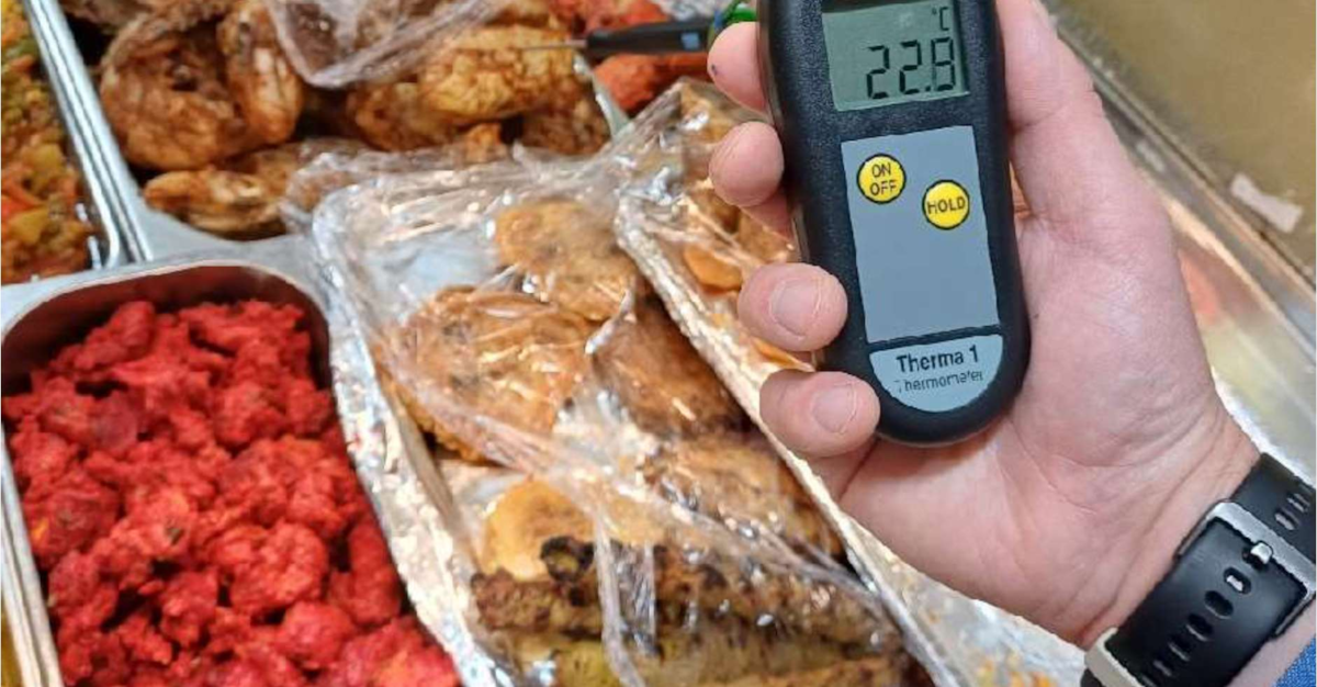 Unsafe food storage temperature