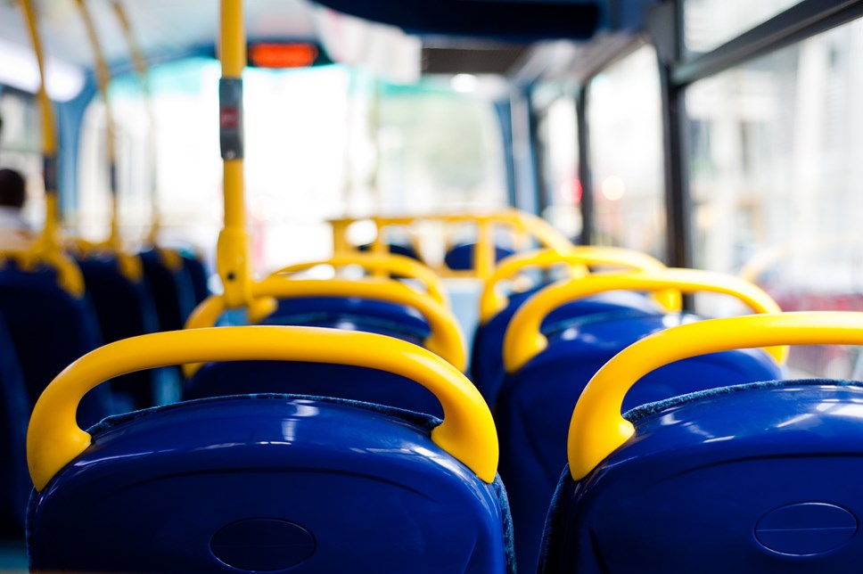 Lancashire County Council stock image of bus seats