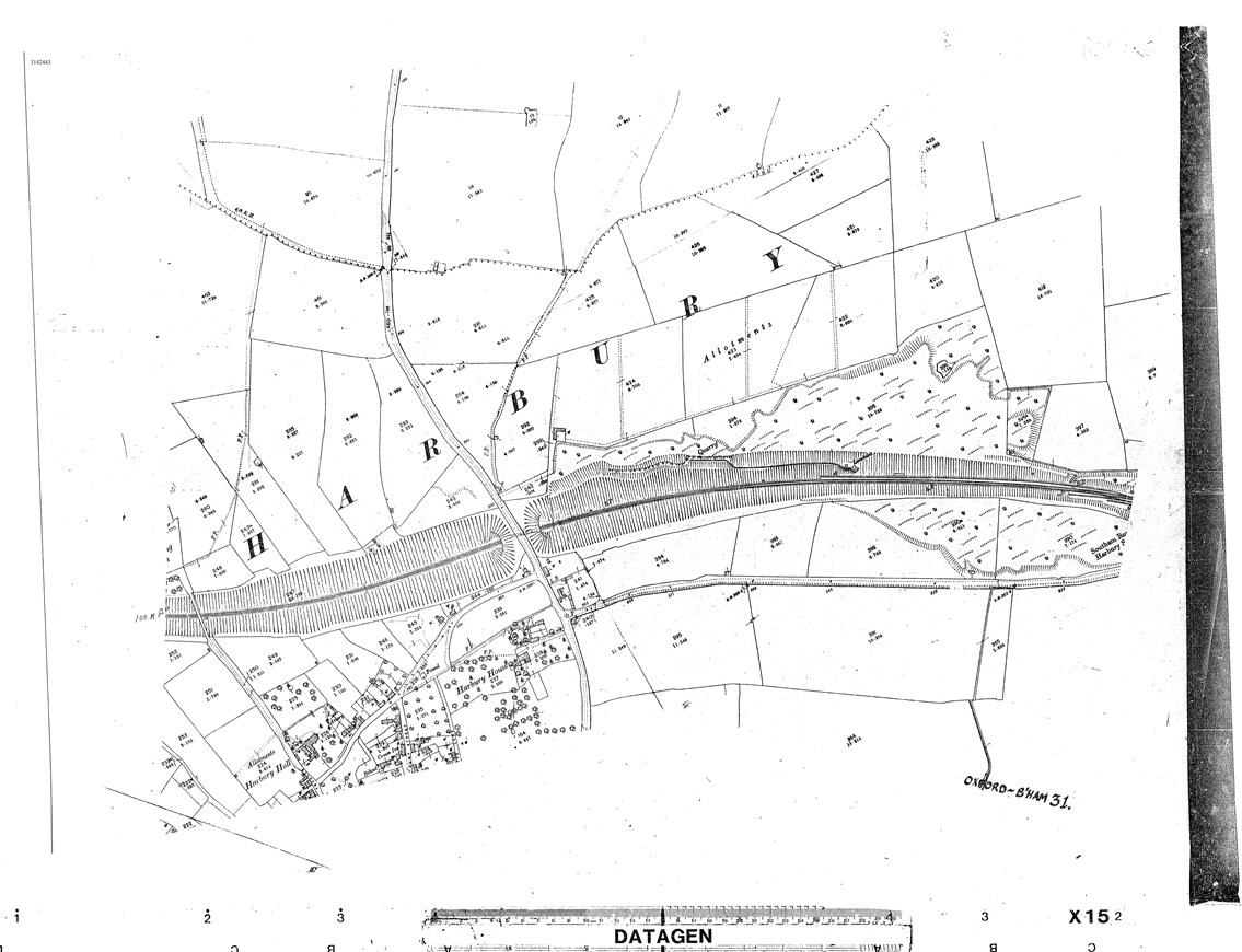 Working drawing by Brunel of Harbury tunnel and cutting: Image from the Network Rail archive. Working drawing of Harbury tunnel and cutting by Brunel