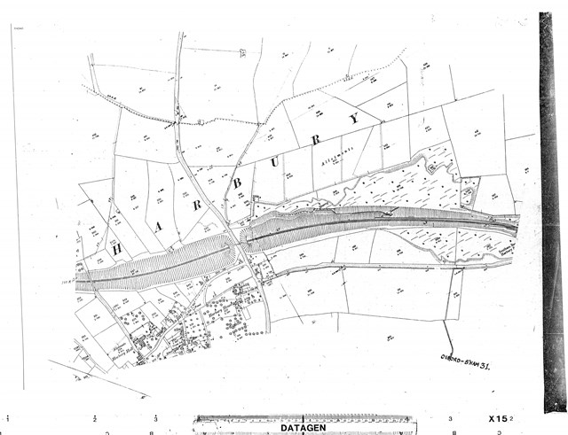 Working drawing by Brunel of Harbury tunnel and cutting: Image from the Network Rail archive. Working drawing of Harbury tunnel and cutting by Brunel