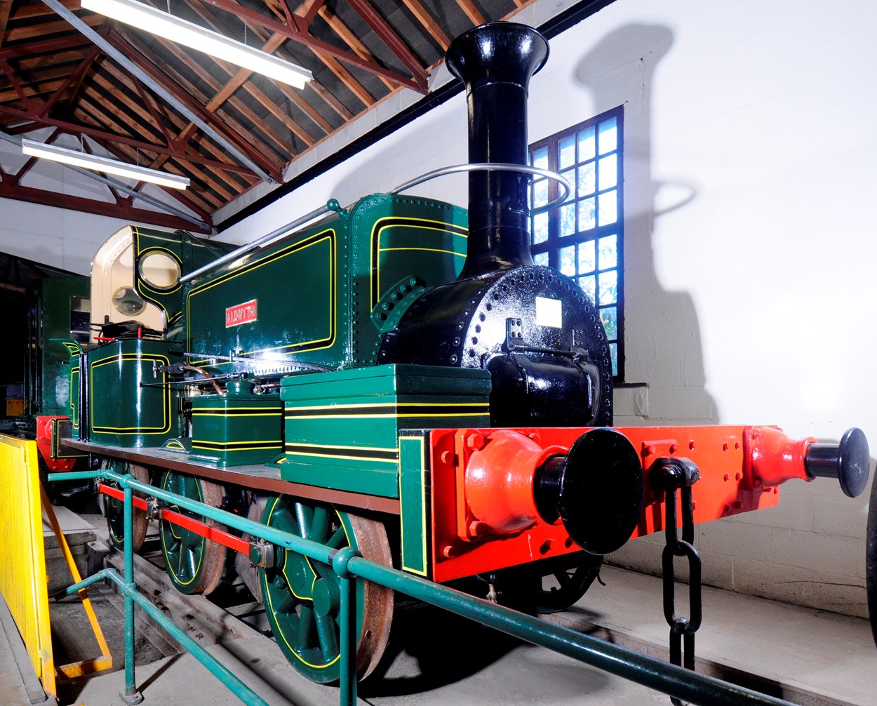 Leeds Industrial Museum: Leeds locomotive Aldwyth, twinned with another Manning Wardle locomotive Nellie which was built for the Sierra Leone Government Railway in 1915.
