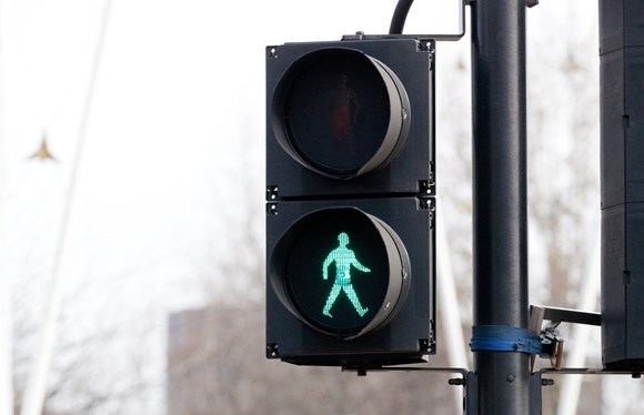 TfL Press Release - New TfL data shows success of innovative ‘pedestrian priority’ traffic signals: TfL Image - Pedestrian crossing