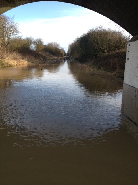 Flooding at Claydon, Christmas Eve