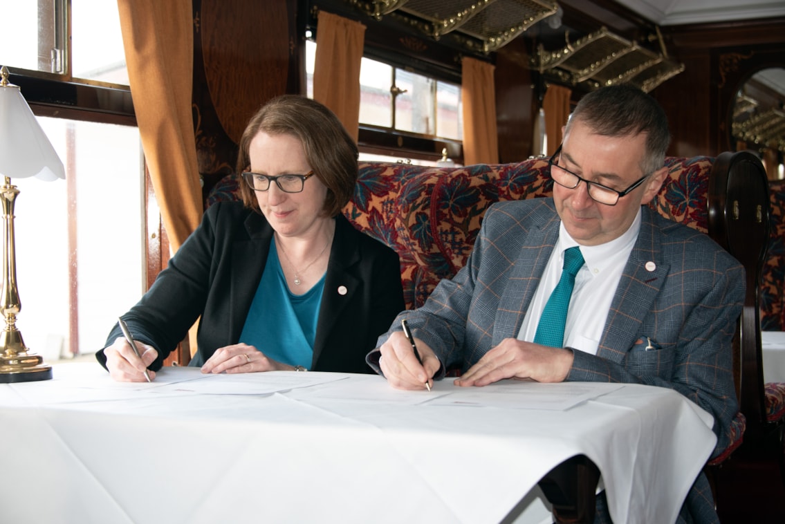 Bluebell Railway agreement signing 1