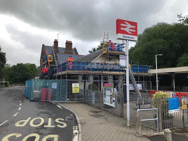 West of England improvement works update – vital passenger upgrades are progressing well: Sherborne station