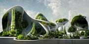 AI visions of future cities of biophilic architecture
