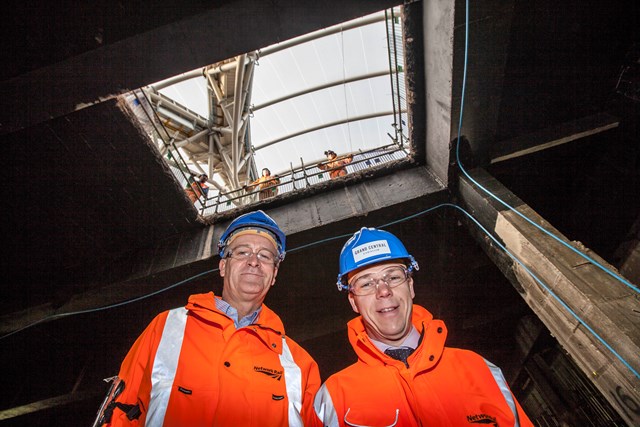 Chris Montgomery, project director for the Birmingham New Street station development, and Richard Brown, development director for Grand Central Birmingham.