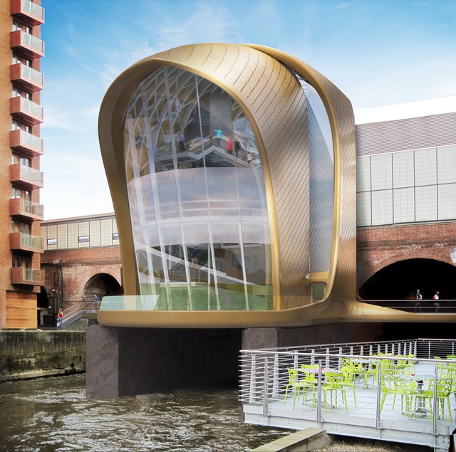Secretary of State inspects new station project in Leeds: Artists impressions - Leeds station southern entrance