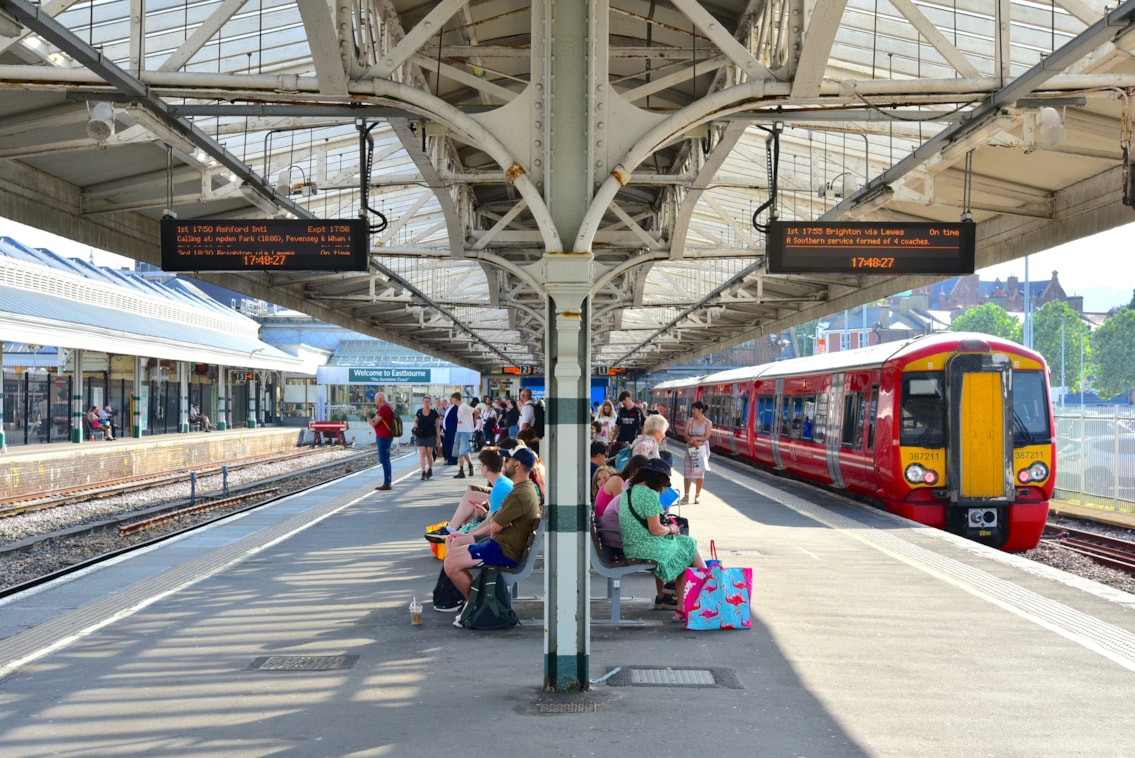 Eastbourne station platforms