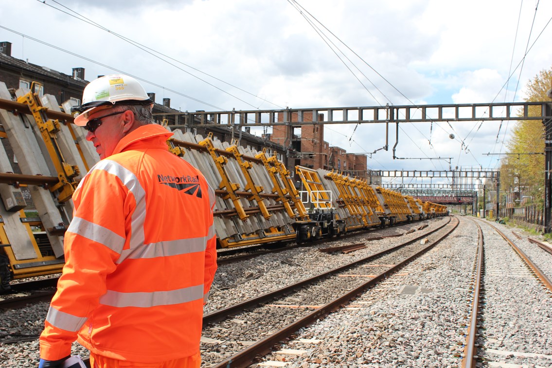 Essential engineering work for West Coast Mainline: New track sections being delivered to a worksite