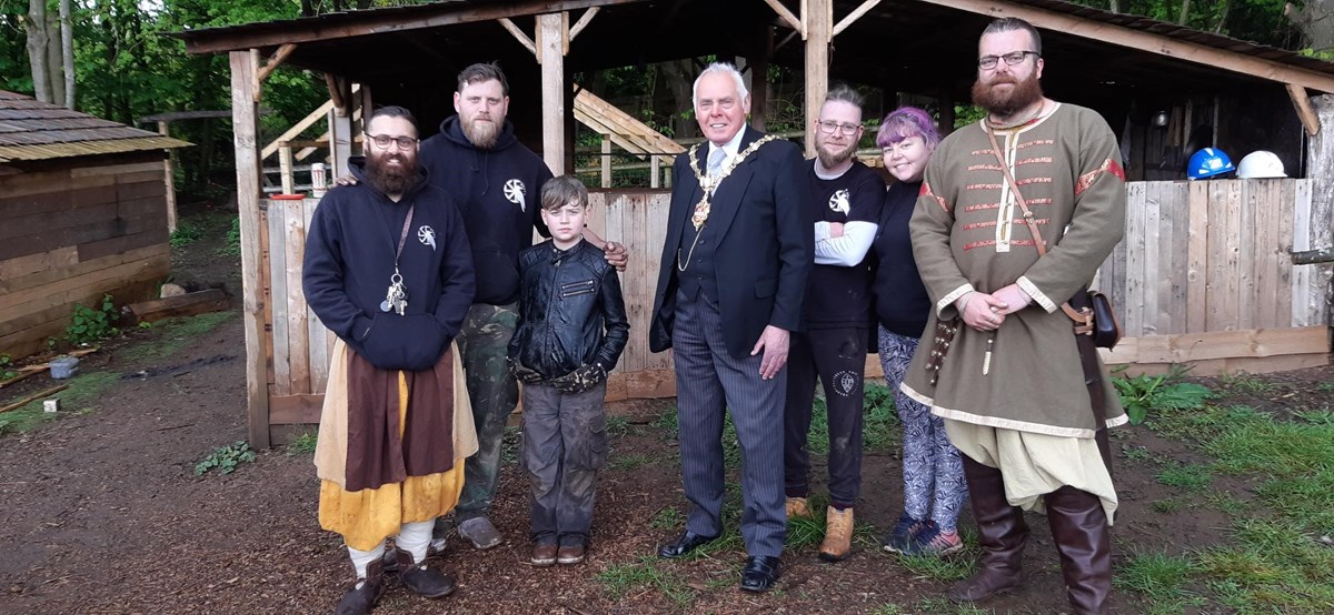 Viking Village Mayor of Dudley Councillor David Stanley