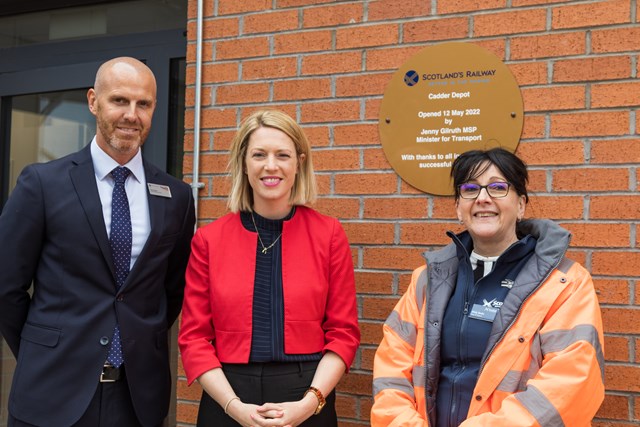 Scotland’s Railway welcomes Transport Minister to new £33m servicing depot: Cadder Depot Opening-5