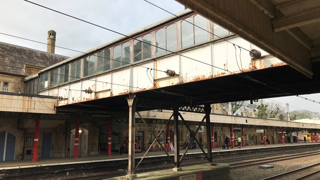 Grade II listed Lancaster station footbridge to undergo major overhaul: Lancaster station footbridge external 