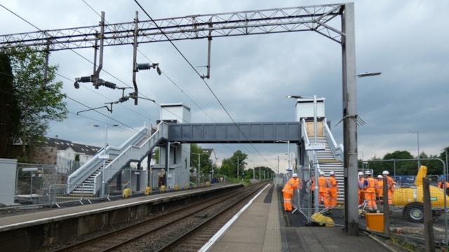 New footbridge opens at Uddingston station: Uddingston footbridge opens June 27