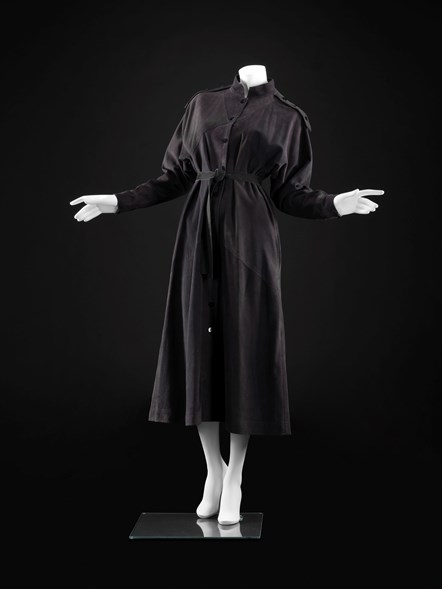 Jean Muir Ltd, black suede dress. Image © National Museums Scotland