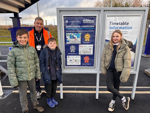 Croy Primary pupils win Inverness Airport rail safety poster competition: Croy Primary Winners