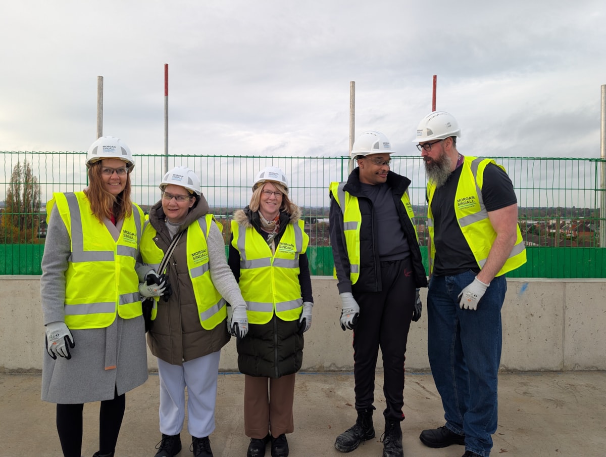 (l to r) Jo Purser Deputy Director Safeguarding Quality and Practice, Susan, Veronica Chapman Team Manager Adult Care, Marcus and David Small Senior Support Worker.