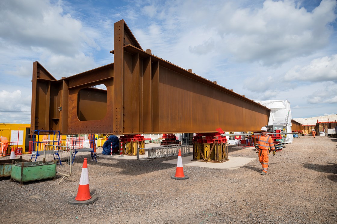 First Wendover Dean steel beam on site June 2023-2