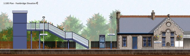 Pitlochry station bridge plans submitted: Pitlochry access bridge AI b