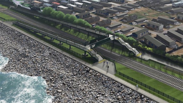 Pensarn Abergele footbridge artist impression: Pensarn Abergele footbridge artist impression