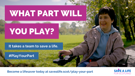 Campaign Banner - Save a Life for Scotland - Play Your Part 3