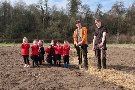 Planting day with children from Cherrytrees Early Childhood Centre