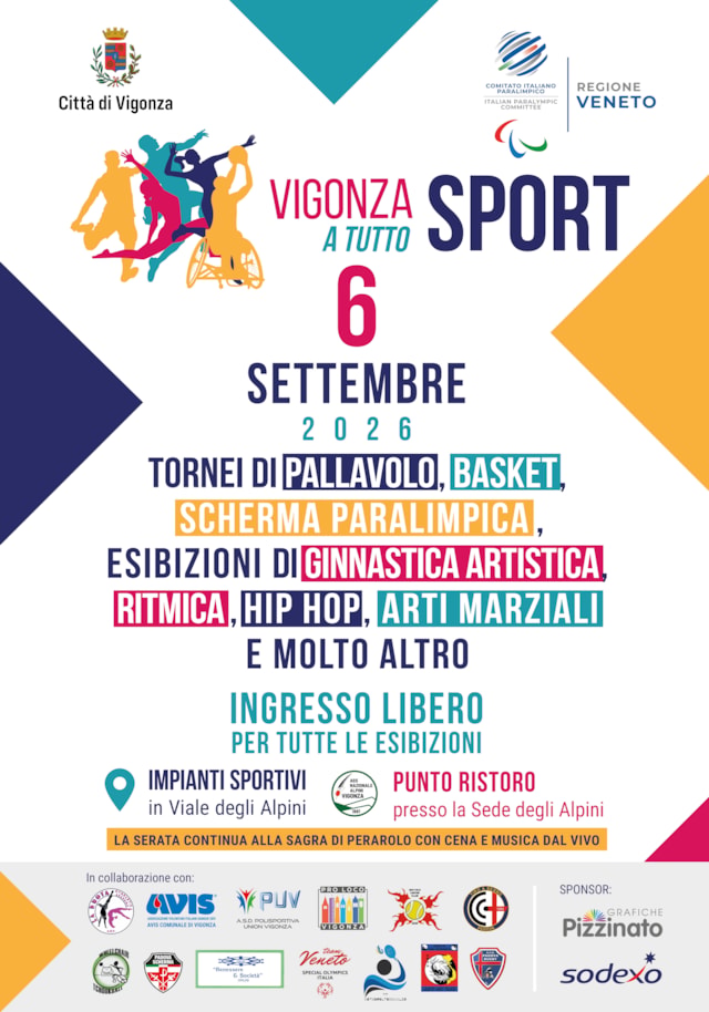 Manifesto Vigonza a tutto sport 2026