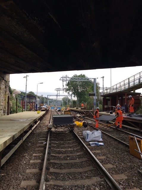 Lostock station platform work