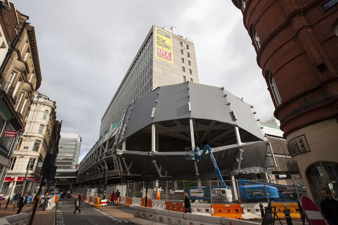 The new Stephenson Street entrance: The new NW corner entrance will open on Stephenson St April 2013