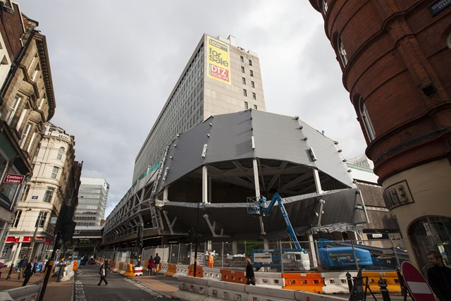 The new Stephenson Street entrance: The new NW corner entrance will open on Stephenson St April 2013