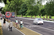 TfL Image - CGI of what the Cycleway could look like at Lea Bridge Road