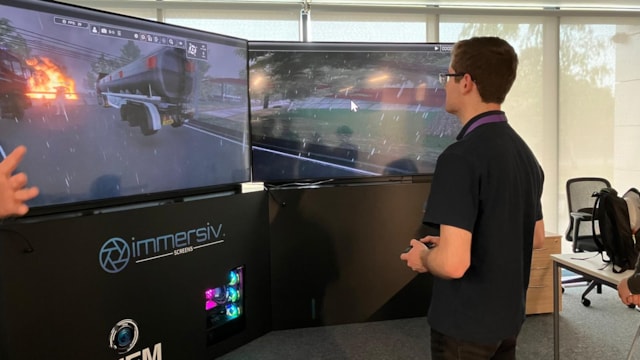 Testing out the Immersive Room equipment: Testing out the Immersive Room equipment