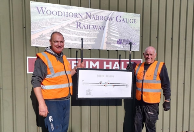 Diagram from North Seaton signal box donated to WNGR, Network Rail