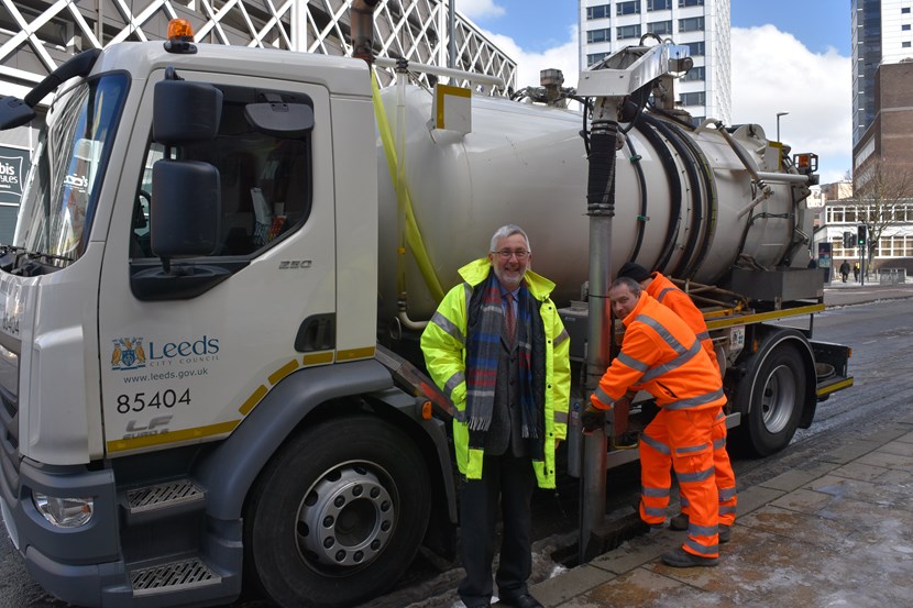 Gully cleaning team ahead of schedule in fight to protect Leeds from flooding: gullycleaning19march20181.jpg