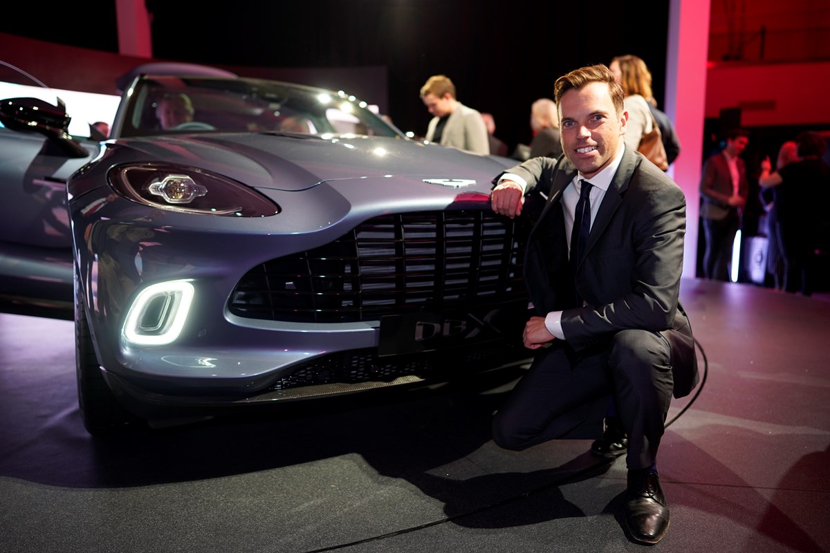 Economy Minister Ken Skates at the official launch of the Aston Martin DBX