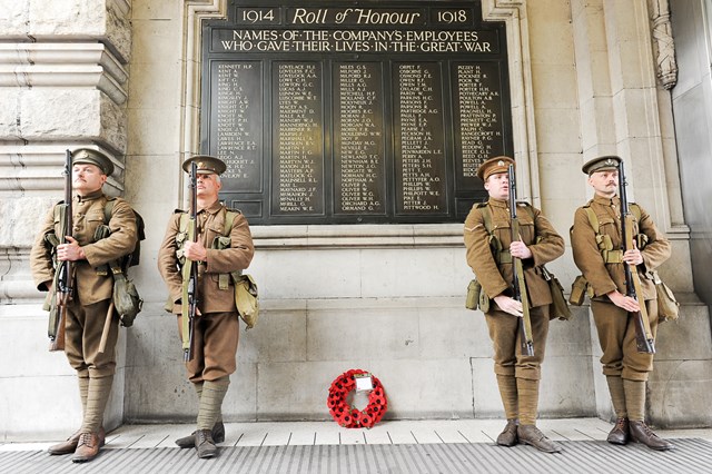 Khaki Chums launch the rail industry's WW1 exhibition in Waterloo Station