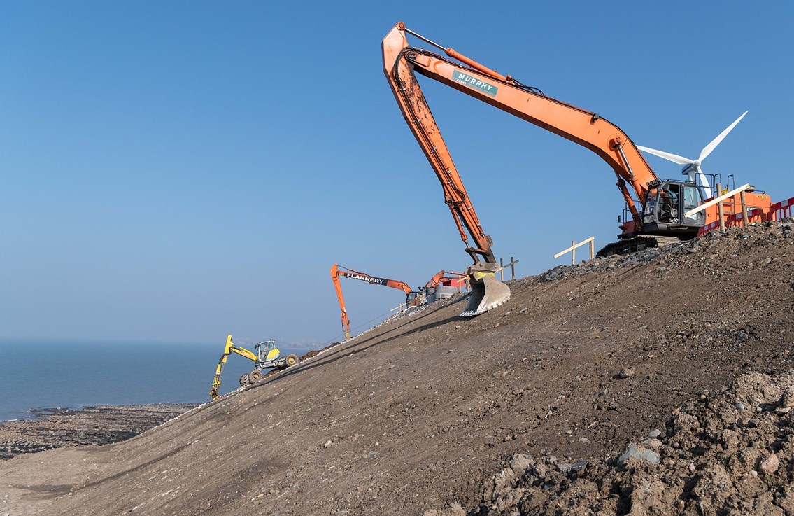 Diggers in action at Lowca -  Photo credit: J Murphy & Sons