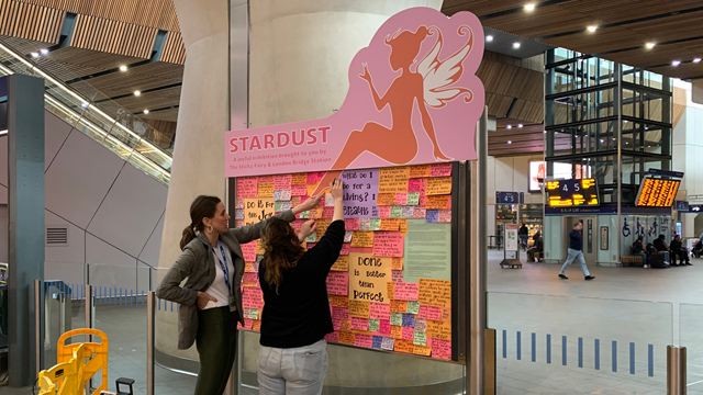 Stardust exhibition at London Bridge station