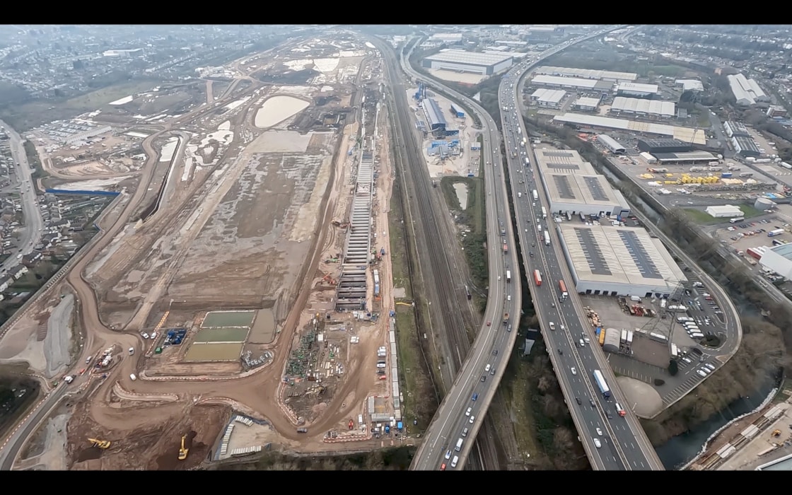 65 hectare Washwood Heath site with Bromford Tunnel portal box on the right hand side