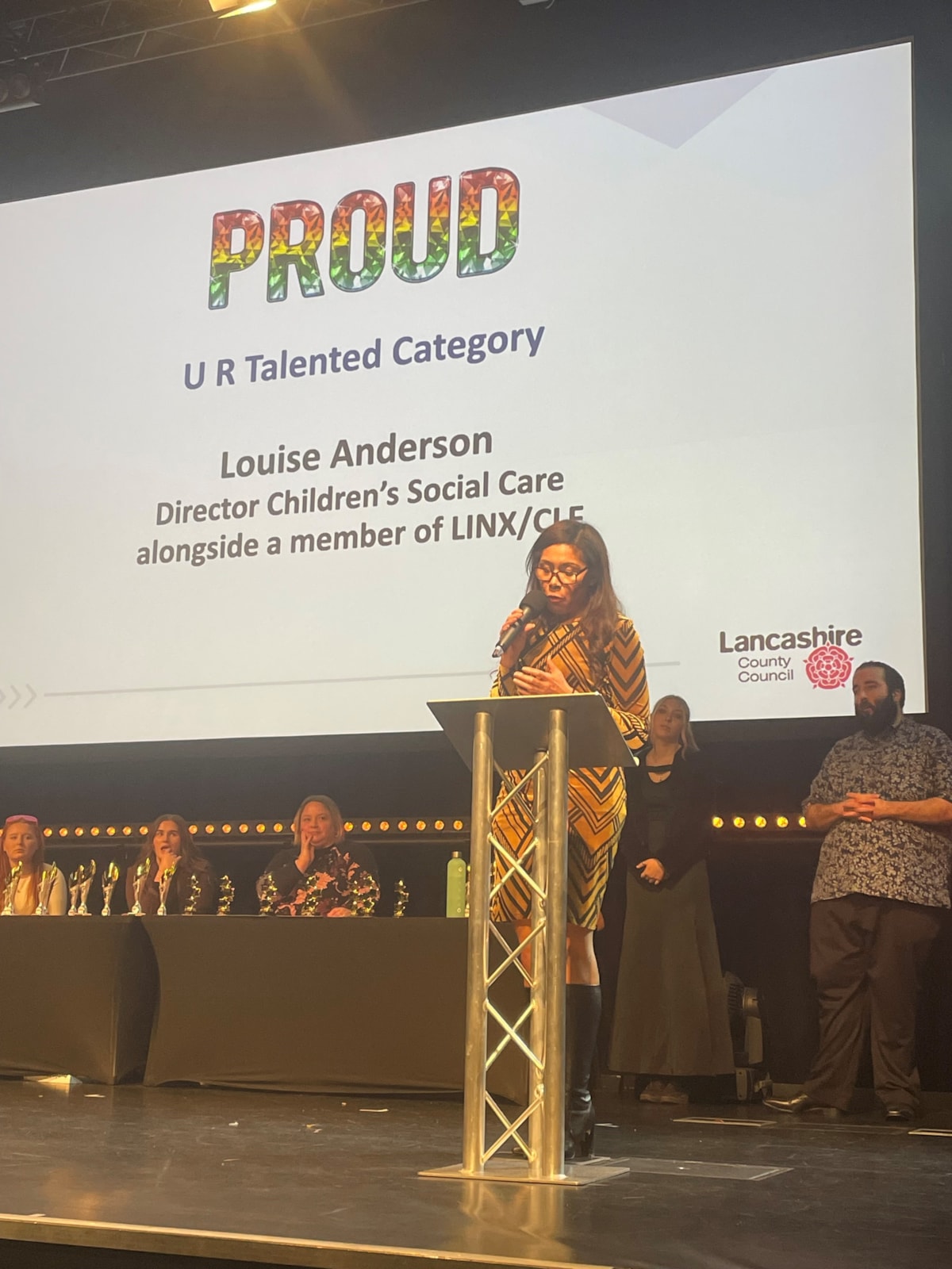 Louise Anderson, Director of Children's Social Care at Lancashire County Council,  speaking at the PROUD Awards 2026.