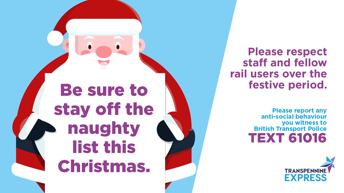 TransPennine Express urges rail users to stay off the naughty list