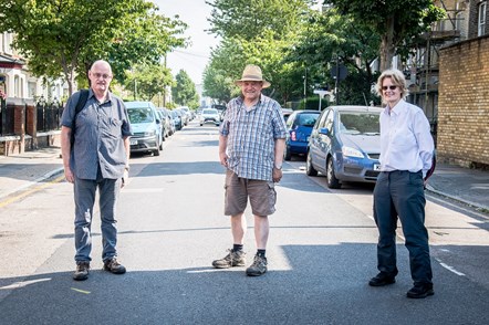 Cllrs Champion (pictured right) Heather (centre) and O'Sullivan (left) on Mayton Street, which will be greener, safer and more pleasant following the works