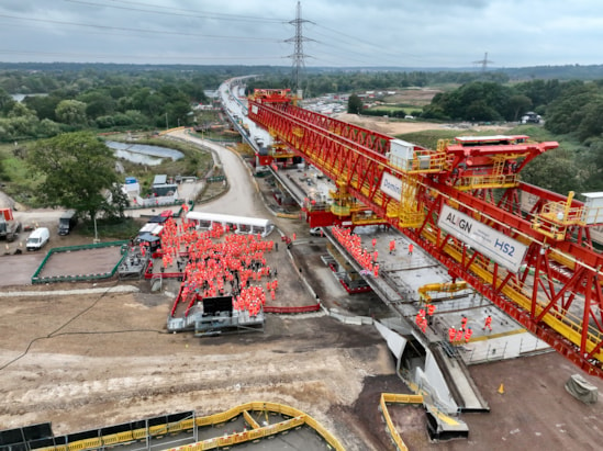 240905 Final deck segment of Colne Valley viaduct installed DJI 0831