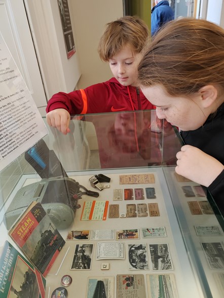 Alice and Joseph at the On Track exhibition