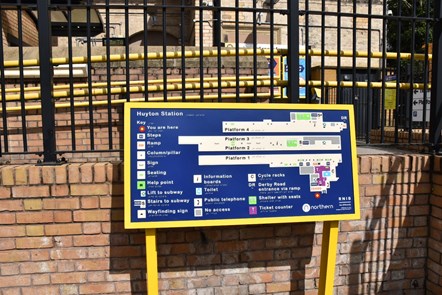 This image shows the new Braille map at Huyton station