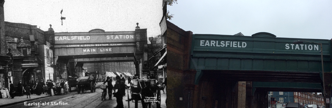 Network Rail completes revitalisation of historic bridges in Wandsworth: Earlsfield station- old and new-2