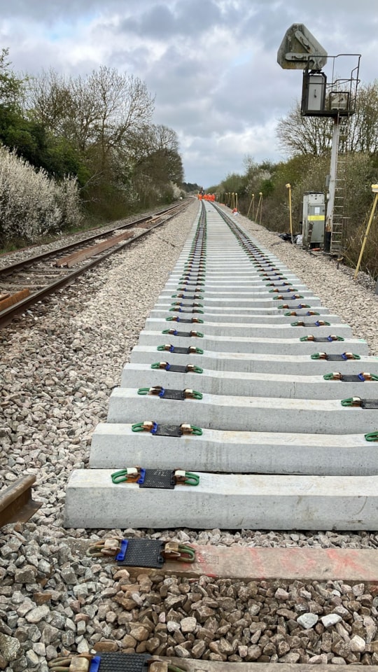 New sleepers at East Somerset Junction April 26