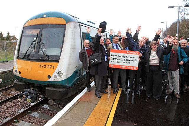 New hourly service on East Suffolk line: Launch of new hourly service on East Suffolk line